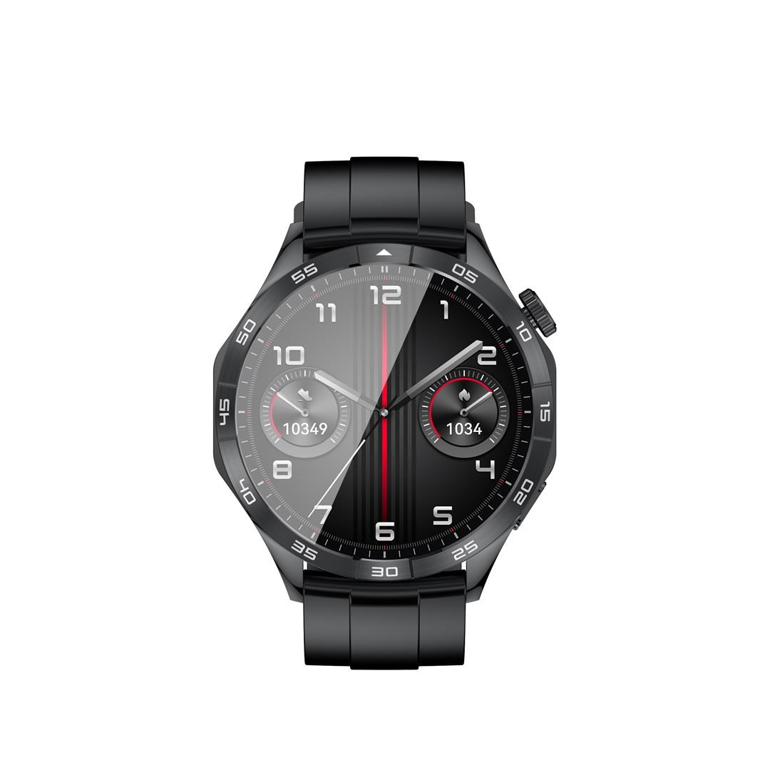 XO WATCH4 SMART WATCH, AMOLED, ΚΛΗΣΗ, ΜΑΥΡΟ