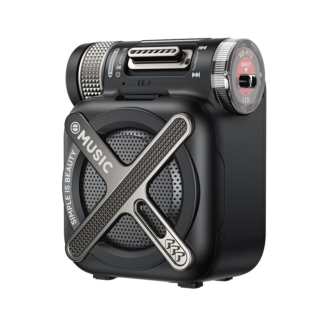 XO F72 MECHA ΦΟΡΗΤΟ ΗΧΕΙΟ BLUETOOTH, ΜΑΥΡΟ