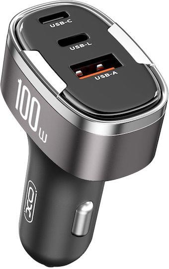 XO CC61 ΦΟΡΤΙΣΤΗΣ ΑΥΤΟΚΙΝΗΤΟΥ, 3 ΘΥΡΕΣ, 100W, ΜΑΥΡΟΣ