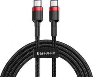 BASEUS CAFULE ΚΑΛΩΔΙΟ ΦΟΡΤΙΣΗΣ, PD 2.0 TYPE-C, 3A, 2M, ΚΟΚΚΙΝΟ, ΜΑΥΡΟ