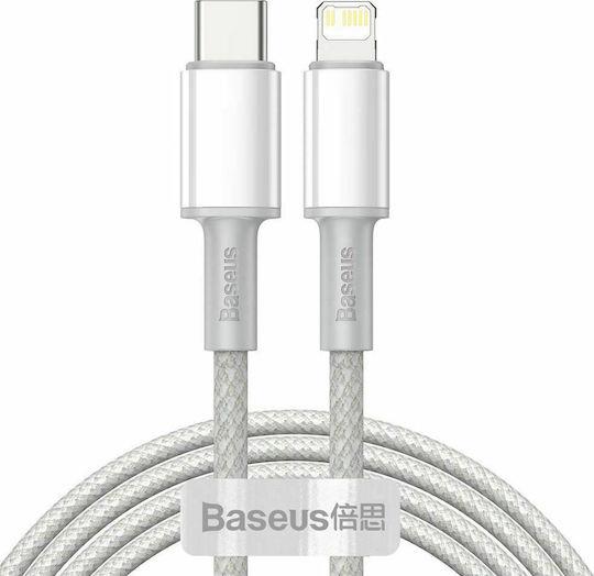 BASEUS HIGH DENSITY, ΚΑΛΩΔΙΟ ΓΡΗΓΟΡΗΣ ΦΟΡΤΙΣΗΣ, TYPE-C ΣΕ LIGHTNING, 20W, 1m, ΛΕΥΚΟ