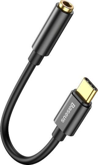BASEUS L54, ΑΝΤΑΠΤΟΡΑΣ TYPE-C ΣΕ 3.5mm ΘΥΛΗΚΟ, ΜΑΥΡΟ