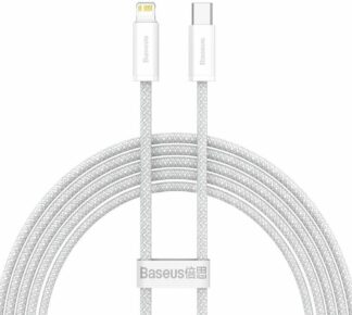 BASEUS DYNAMIC BRAIDED, ΚΑΛΩΔΙΟ ΓΡΗΓΟΡΗΣ ΦΟΡΤΙΣΗΣ, TYPE-C ΣΕ LIGHTNING, 20W, 2m, ΛΕΥΚΟ