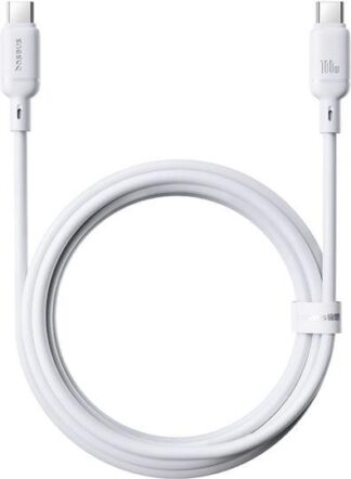 BASEUS SILKY SERIES, ΚΑΛΩΔΙΟ ΓΡΗΓΟΡΗΣ ΦΟΡΤΙΣΗΣ, TYPE-C ΣΕ TYPE-C, 100W, 2m, ΛΕΥΚΟ