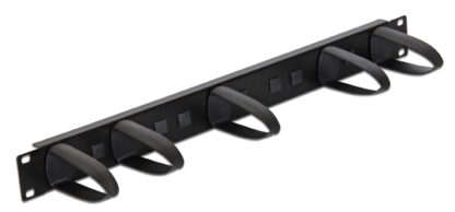 DELOCK cable management 43345 για rack 19"/1U, 5x γάντζοι, μαύρο