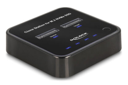 DELOCK docking station για M.2 NVMe SSD 64177, 2 θέσεων, 10Gbps, clone function, μαύρο