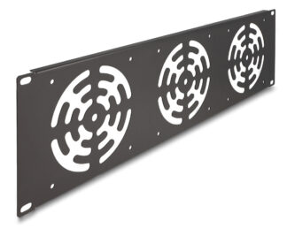 DELOCK κάλυμμα για 3x 120mm ανεμιστήρες 66747 για rack 19"/3U, μεταλλικό, μαύρο