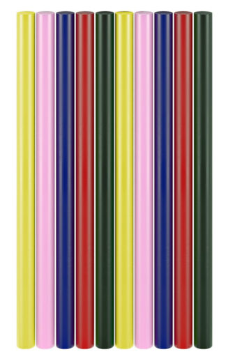 GOOBAY ράβδοι σιλικόνης 77856, Φ11mm x 200mm, διάφορα χρώματα, 10τμχ