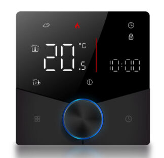 Smart θερμοστάτης πετρελαίου BHT-009GBLW, WiFi, χωνευτός, μαύρος