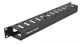 POWERTECH cable management NETW-0047 για rack 19"/1U, μεταλλικό, μαύρο