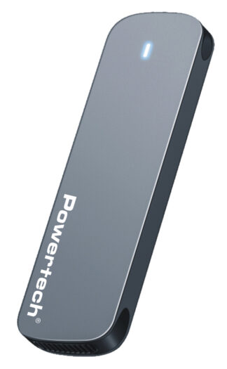 POWERTECH θήκη για M.2 SATA/NVMe SSD PT-1375, 10Gbps, γκρι