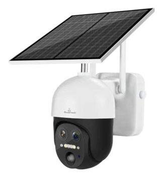 POWERTECH smart ηλιακή κάμερα PT-1497, dual lens, 3MP, 4G, PTZ, SD, IP65