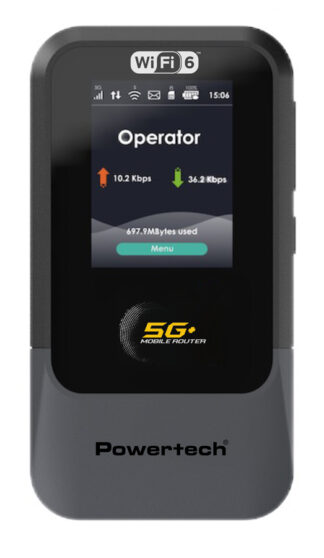 POWERTECH 5G mobile router PT-1512, WiFi 6, AX900 dual band, 4000mAh