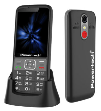 POWERTECH κινητό τηλέφωνο Sentry 3.36, 3.36", dual SIM, πλήκτρο SOS, μαύρο