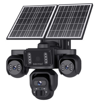 SECTEC smart ηλιακή κάμερα ST-523-9MAOV-4G-EU, triple lens, 3MP, 4G, SD, PTZ, IP66